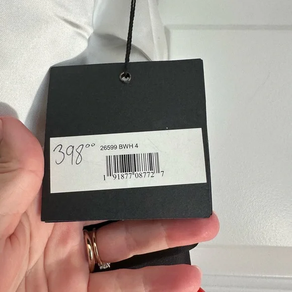 Mac Duggal Two Toned Ruffled One Shoulder Gown‎ Dress- NWT - Picture 6 of 11